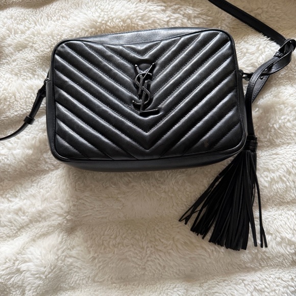 Yves Saint Laurent Metallic Black Crossbody Bag - Picture 5 of 5